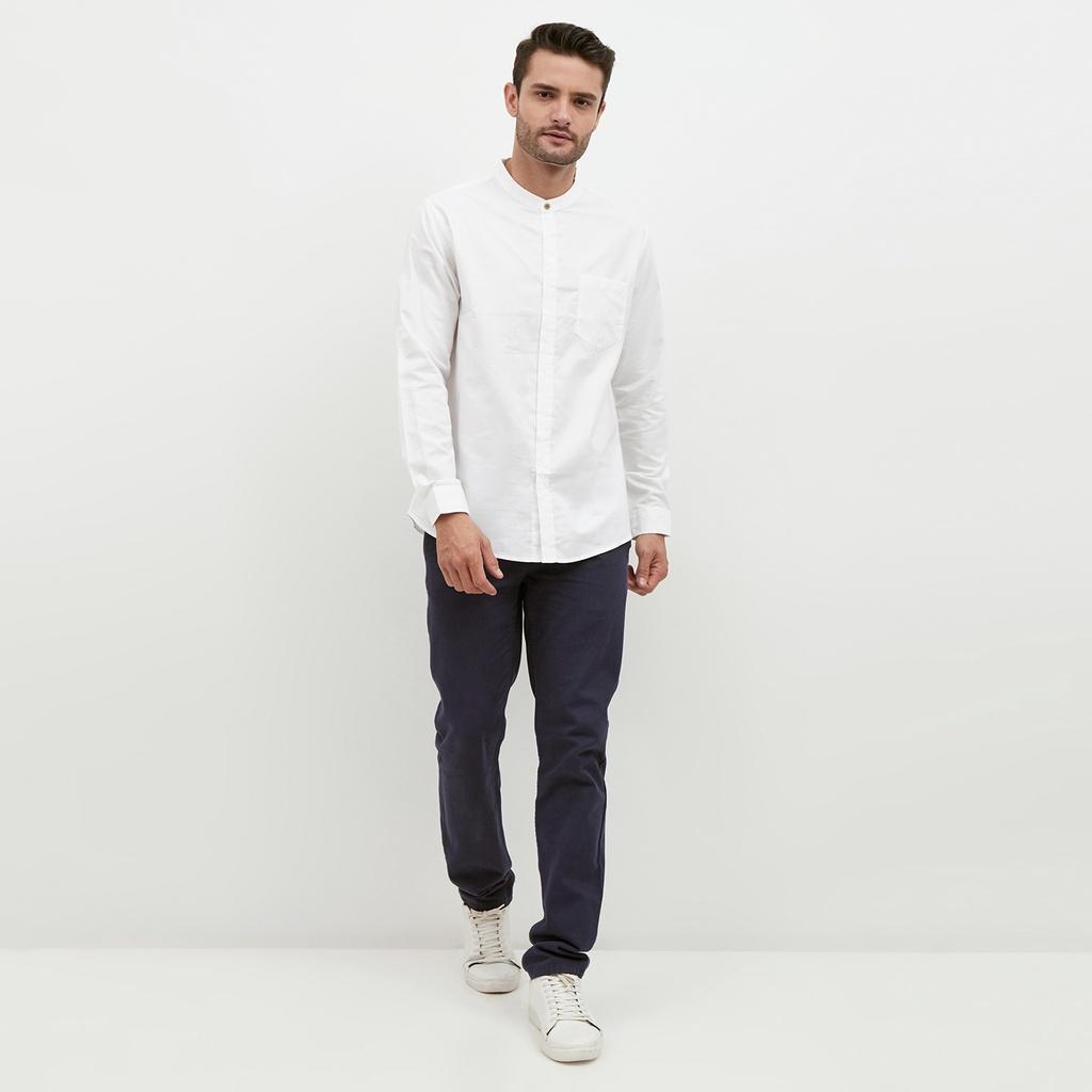 M231 Kemeja Pria Shanghai Polos Soft Twill Panjang Putih 1971H
