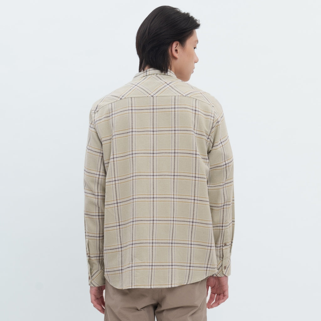 M231 Kemeja Pria Flannel Panjang Hijau 0299
