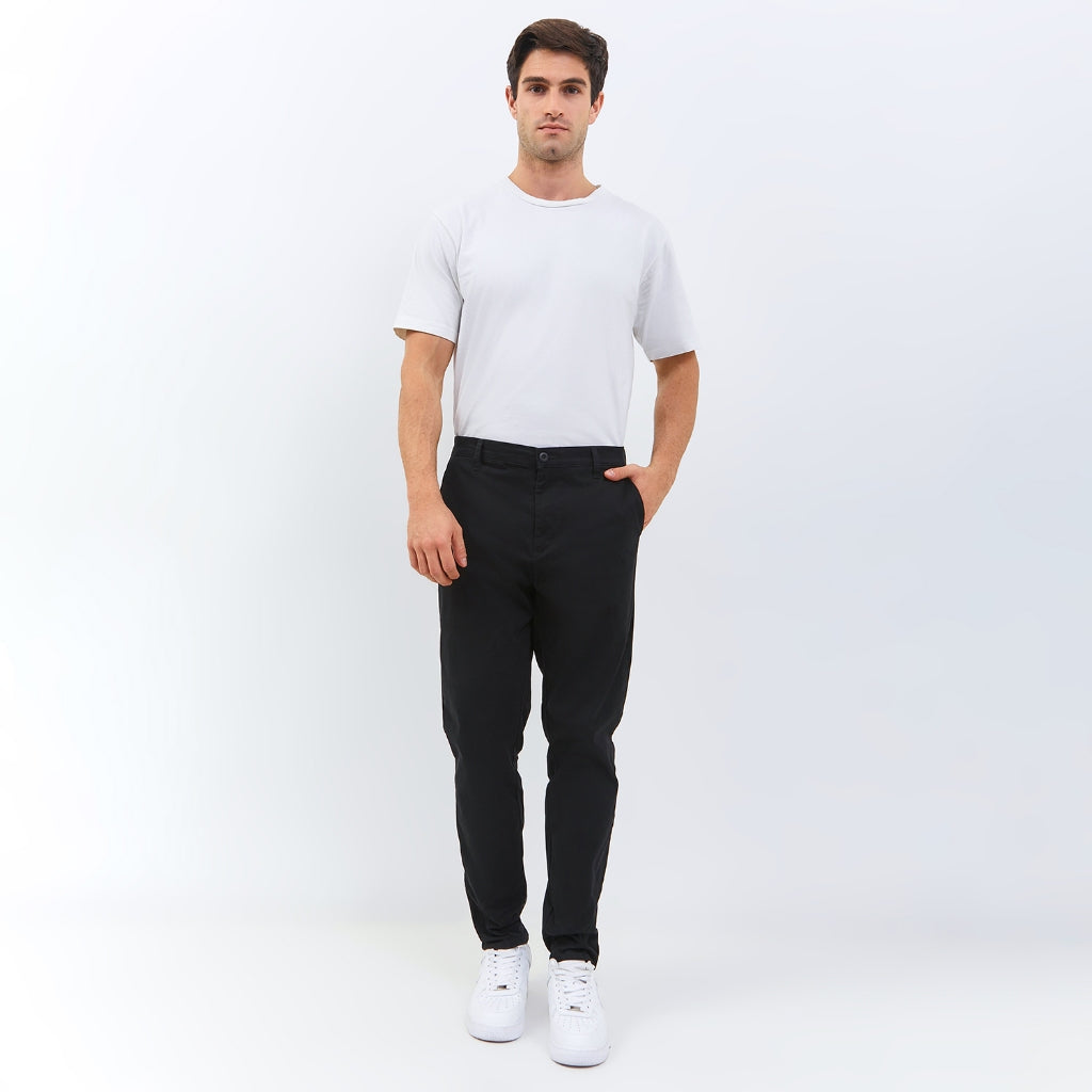 M231 Celana Panjang Pria Chino Pants Slim Fit Stretch Hitam 0274G