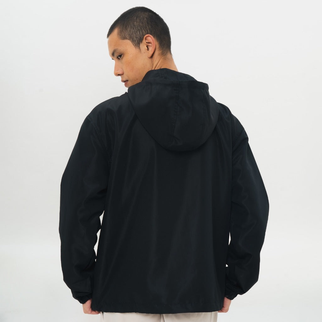M231 Jaket Hoodie Taslan Wanderer Living Hitam 0772A