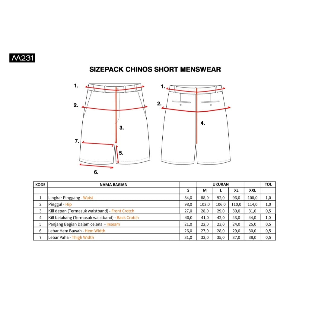 M231 Celana Pendek Pria Casual Khaki 0737D