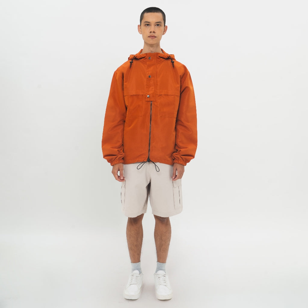 M231 Jaket Hoodie Taslan Wanderer Living Terracotta 0772B