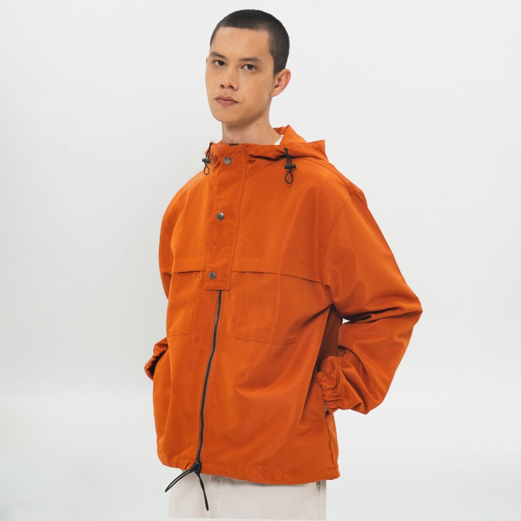 M231 Jaket Hoodie Taslan Wanderer Living Terracotta 0772B