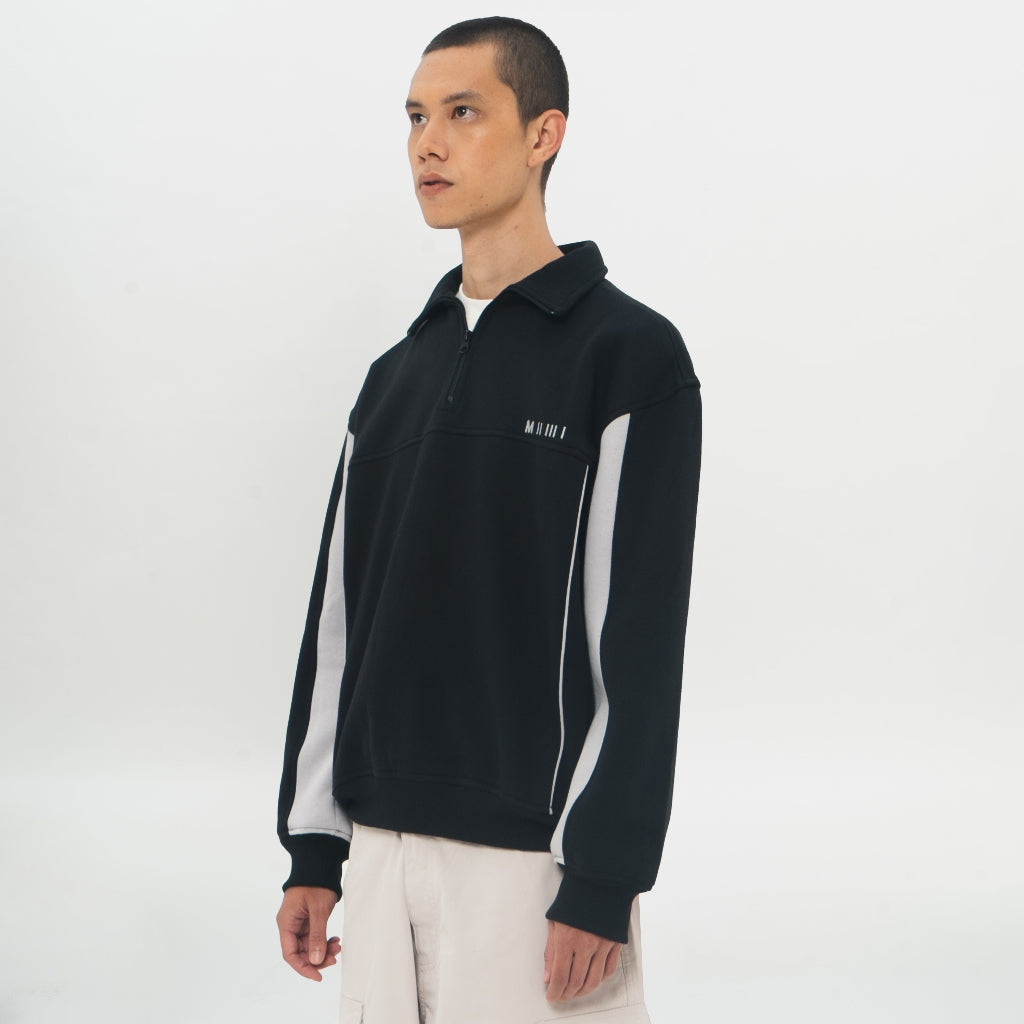 M231 Half Zip Wanderer Living Hitam 0716B