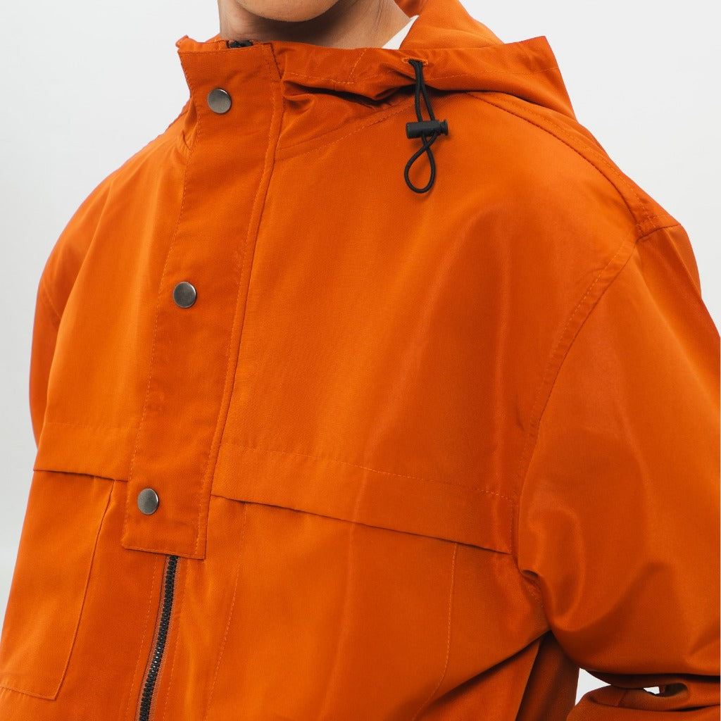M231 Jaket Hoodie Taslan Wanderer Living Terracotta 0772B