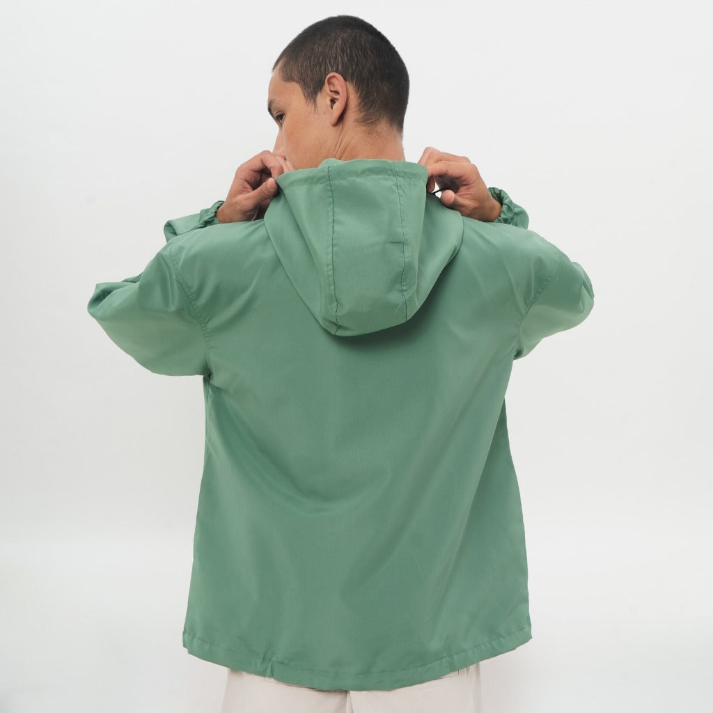 M231 Jaket Hoodie Taslan Wanderer Living Hijau 0772C