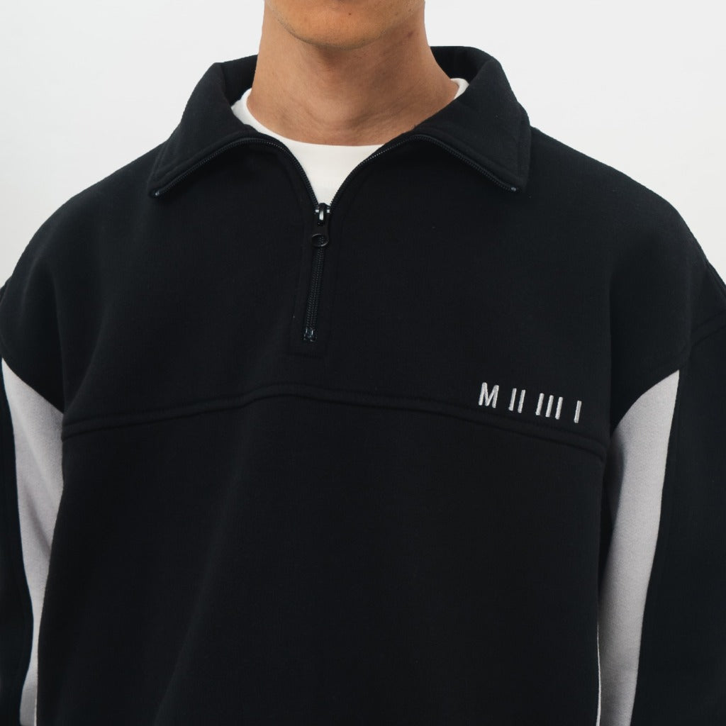 M231 Half Zip Wanderer Living Hitam 0716B
