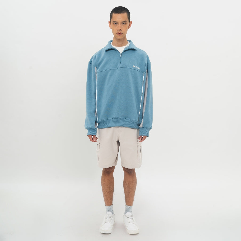 M231 Half Zip Wanderer Living Biru 0716A