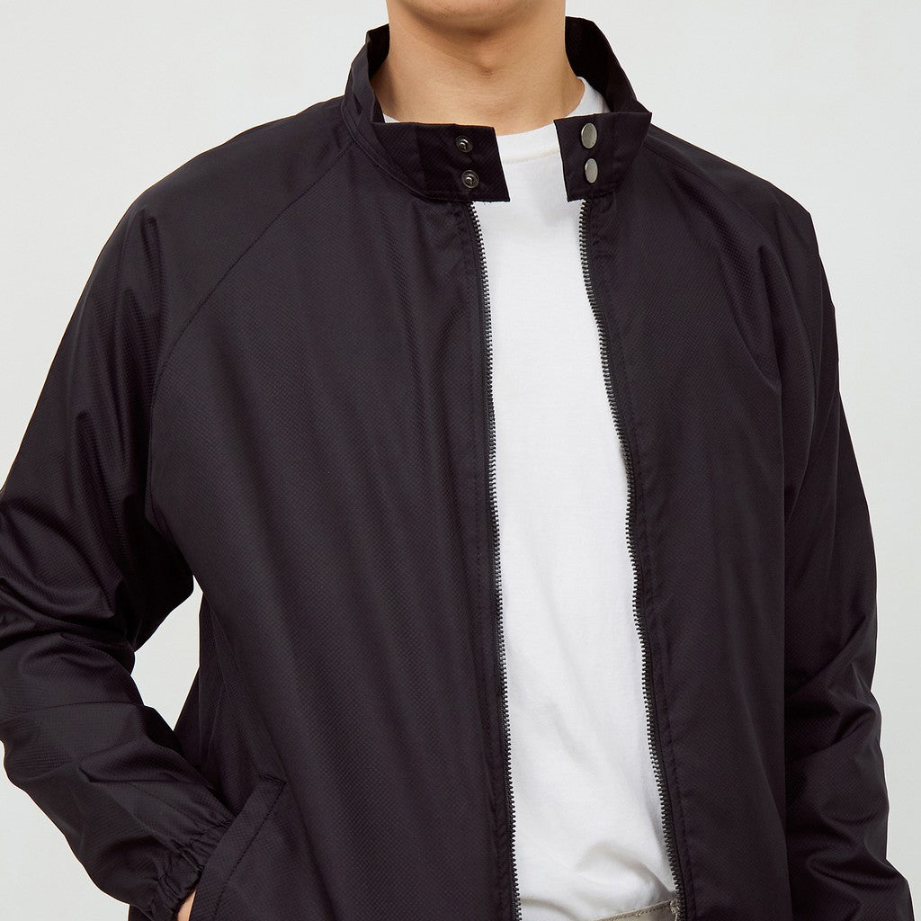 M231 Jaket Pria Taslan Harrington Panjang Hitam 2039C
