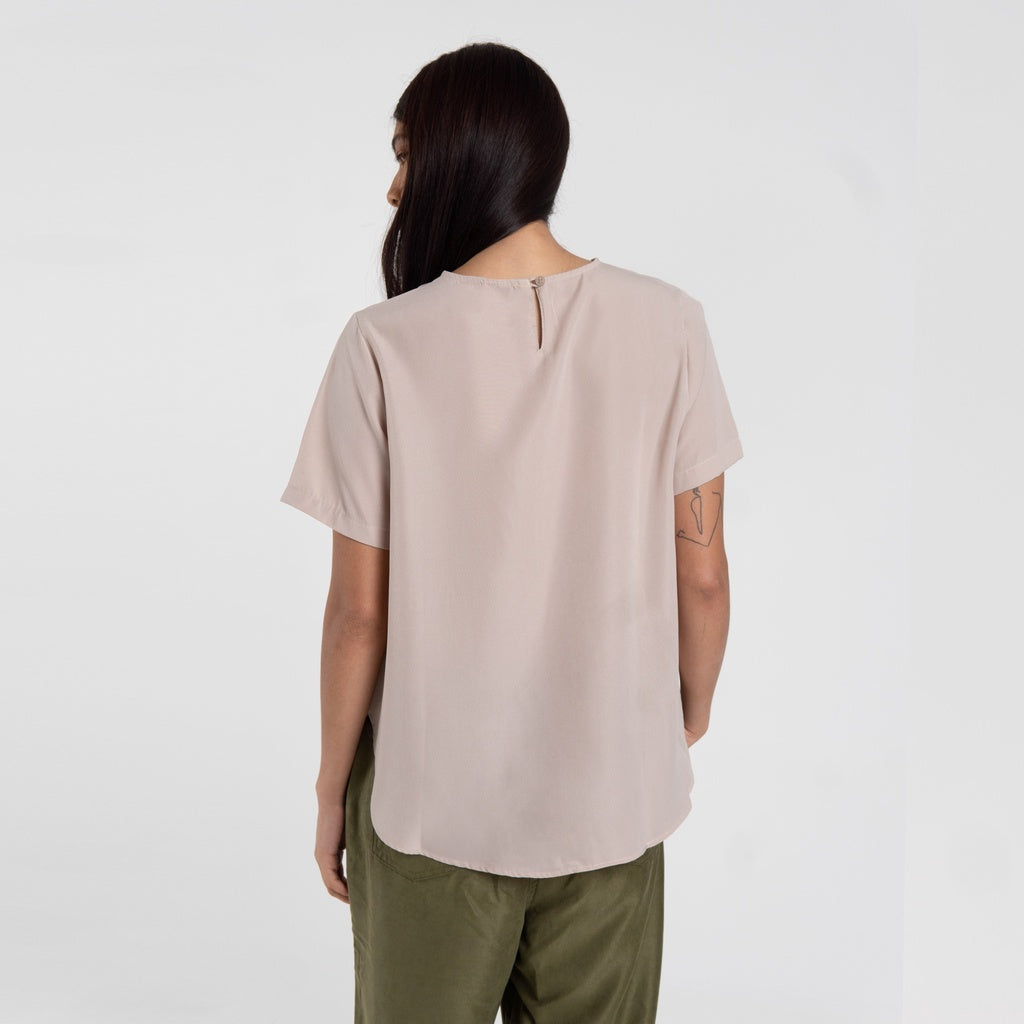 M231 Kemeja Wanita Blouse Pendek Coklat 2450A