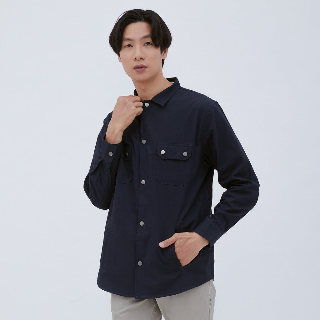M231 Jaket Pria Coverall Panjang Navy 1959E