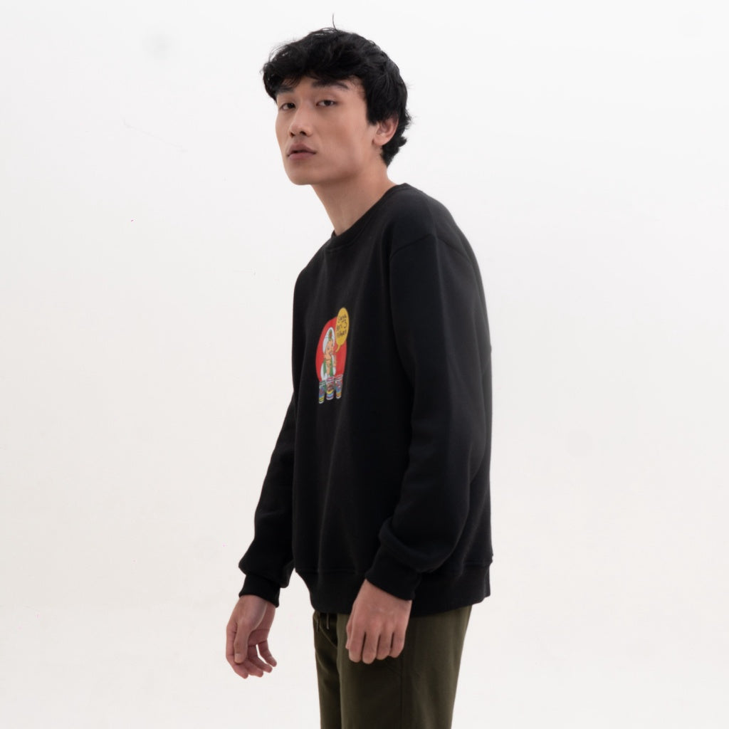 M231 x Hari Merdeka Sweater Crewneck Panjang Hitam 2319A