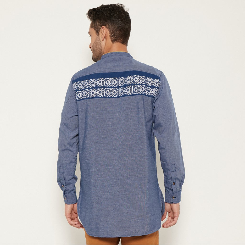 M231 Koko Kurta Pria Panjang Biru 1506