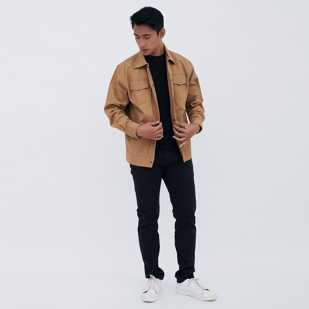 M231 Jaket Pria Coverall Panjang Khaki 1957B