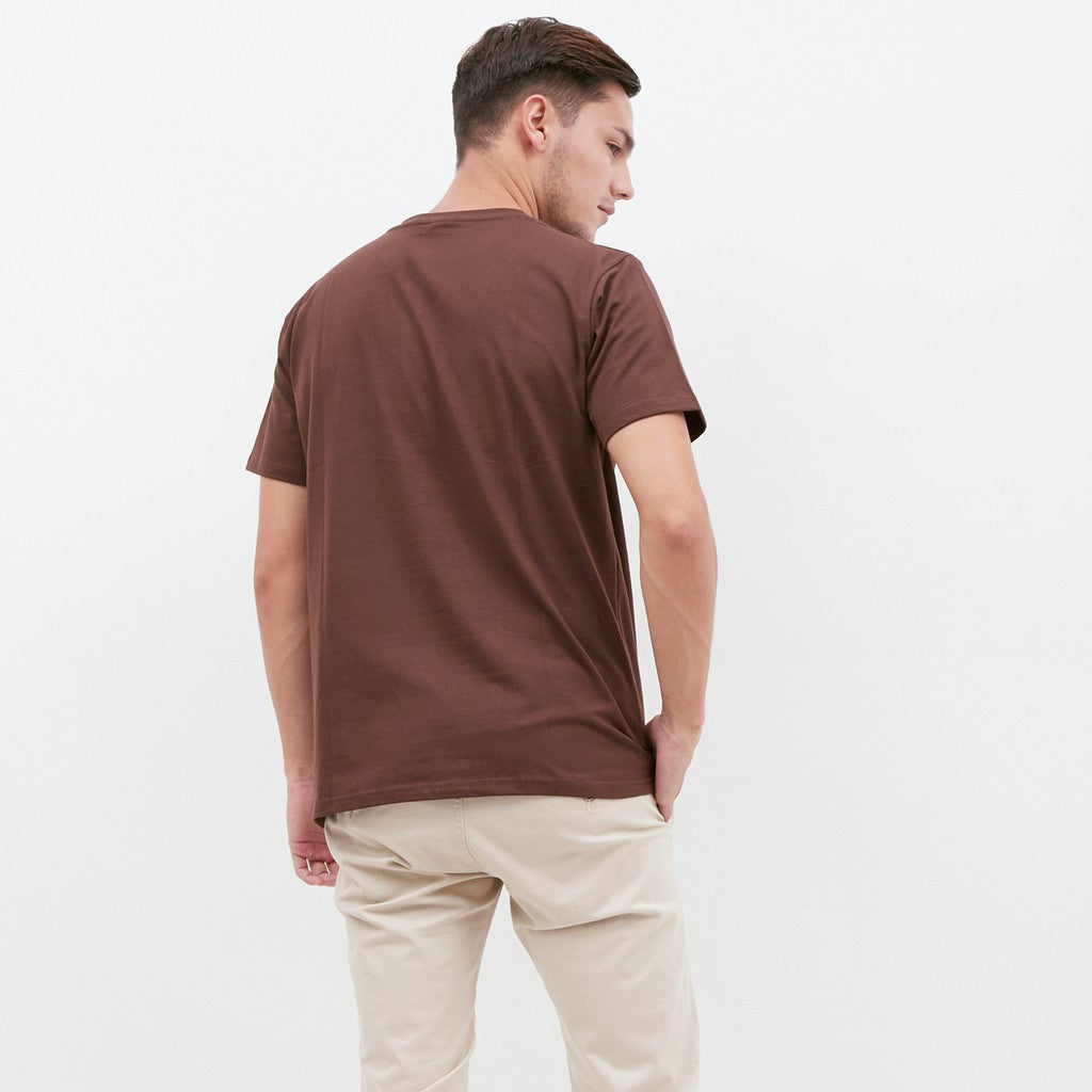 M231 T-Shirt Polos Kancing Pendek Warna Coklat 1835A