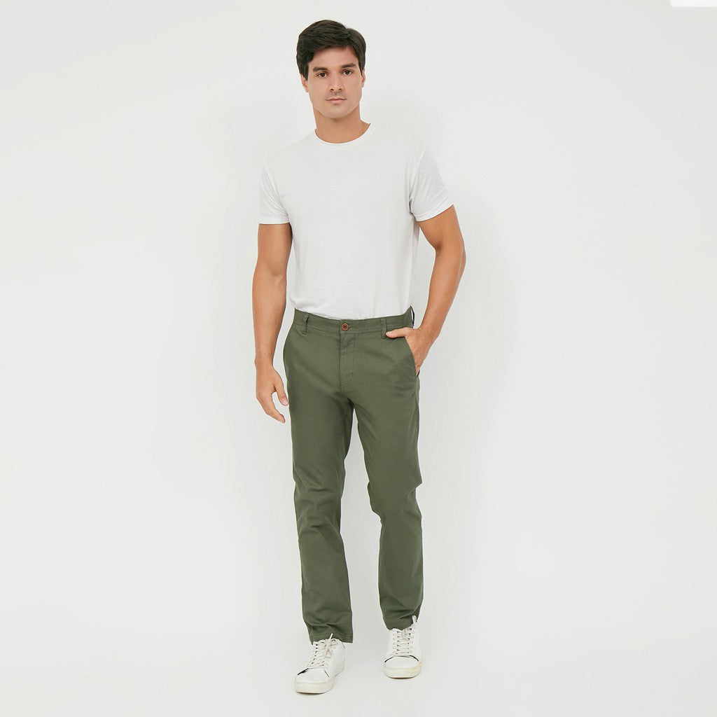 M231 Celana Panjang Pria Chinos Slim Fit Stretch Army C1141
