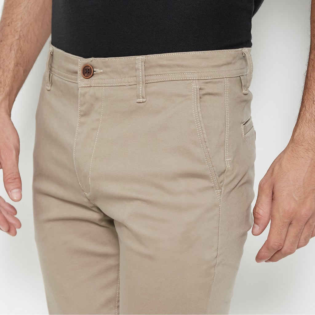 M231 Celana Panjang Pria Chino Pants Slim Fit Stretch Khaki C1093