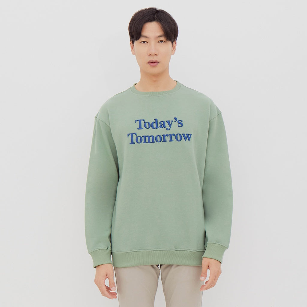 M231 Sweater Crewneck Panjang Sage Green 2219E