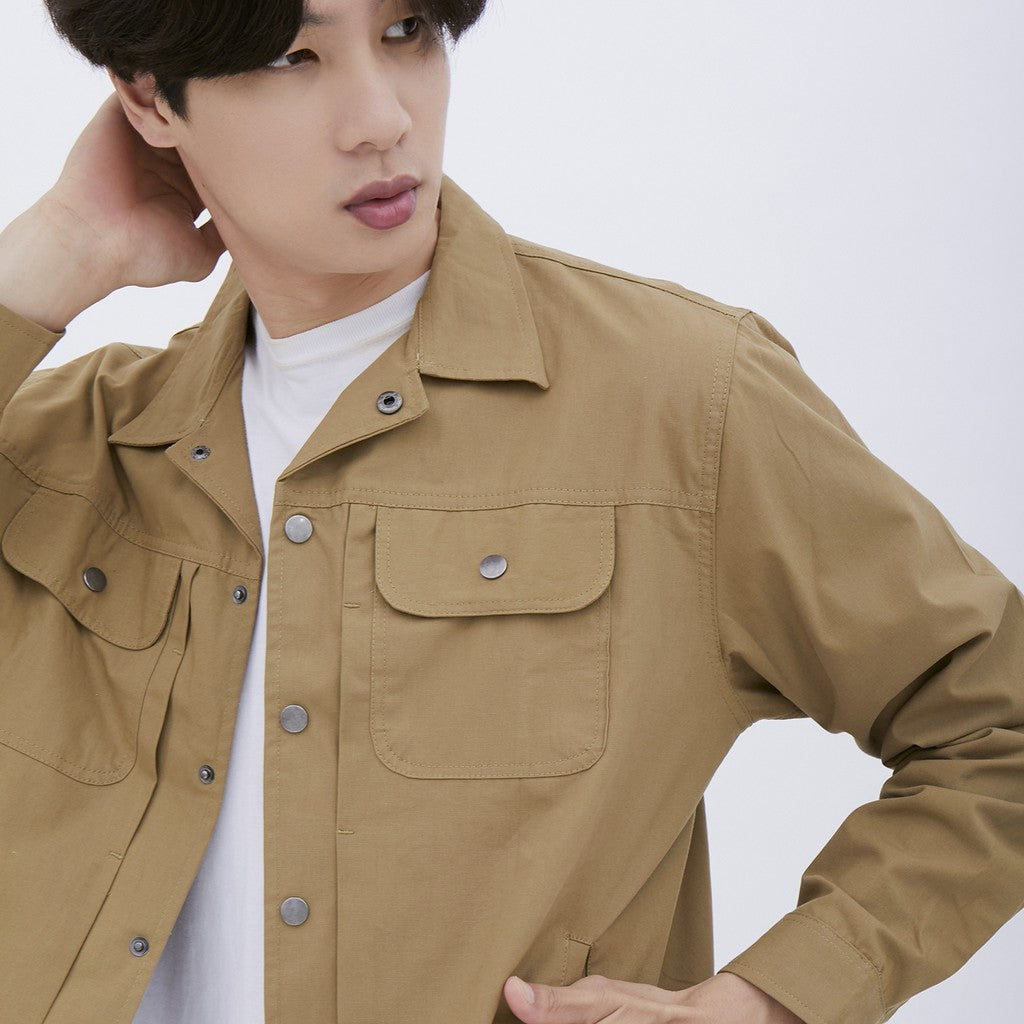 M231 Jaket Pria Coverall Panjang Olive 1877C