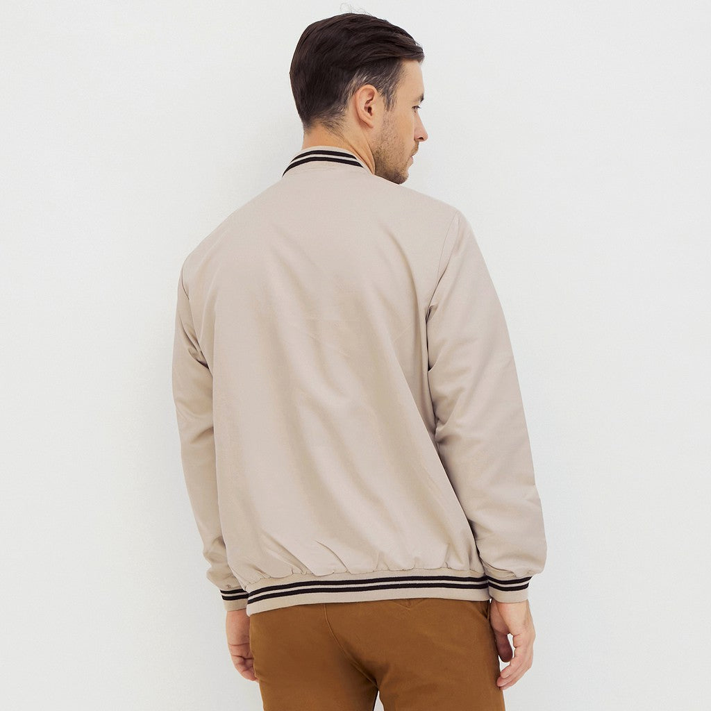 M231 Jaket Pria Bomber Taslan Panjang Khaki 2078A