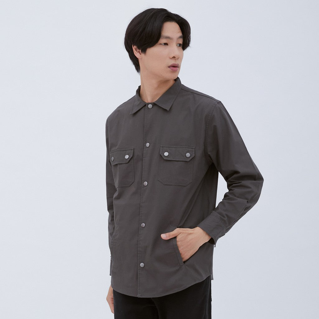 M231 Jaket Pria Coverall Panjang Abu 1959D