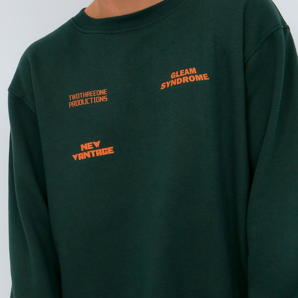 M231 Sweater Crewneck Vantage Panjang Hijau Botol 2459A