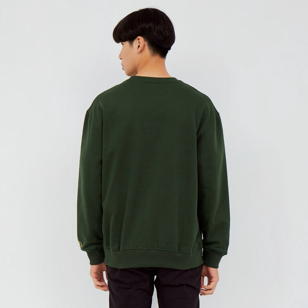 M231 Sweater Crewneck Panjang Hijau 2198D