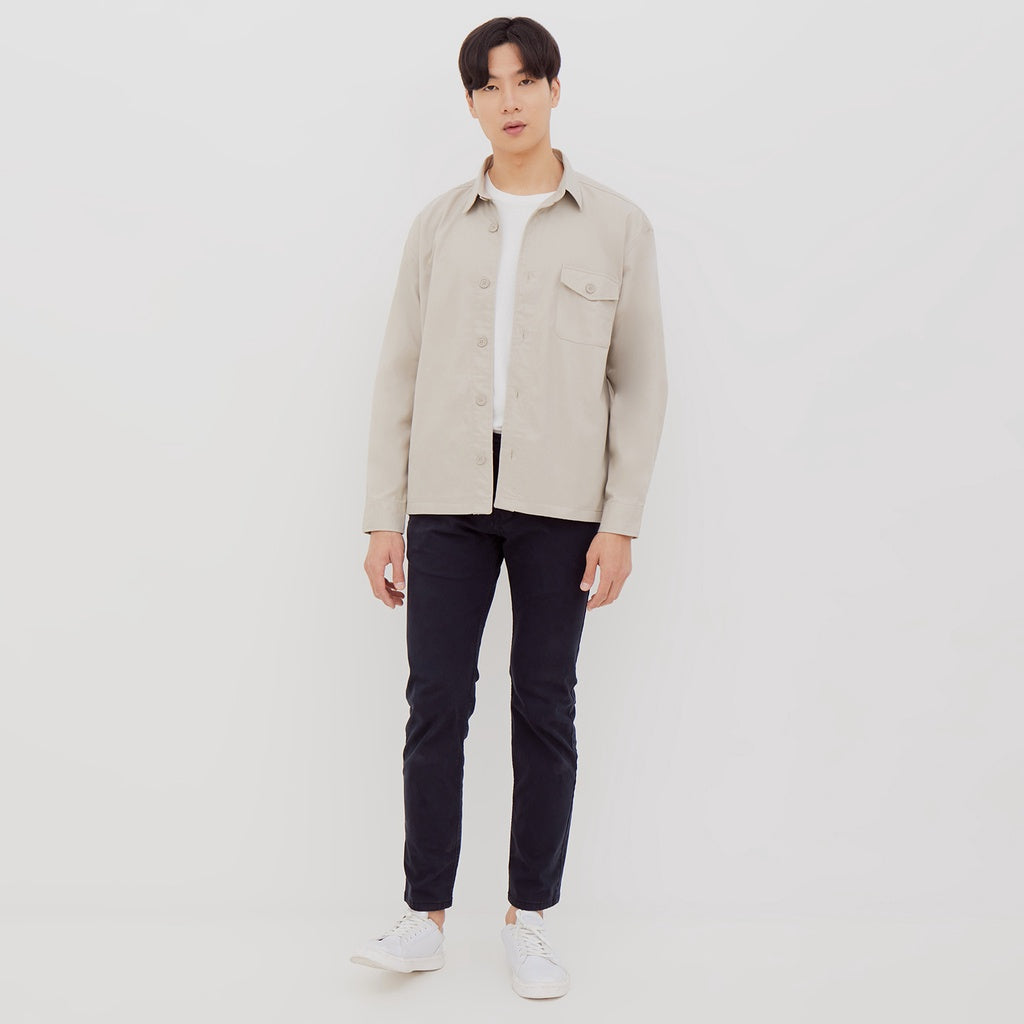 M231 Kemeja Jaket Pria Panjang Khaki 2269A