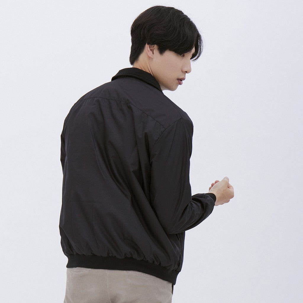 M231 Jaket Pria Taslan Harrington Panjang Hitam 1756B