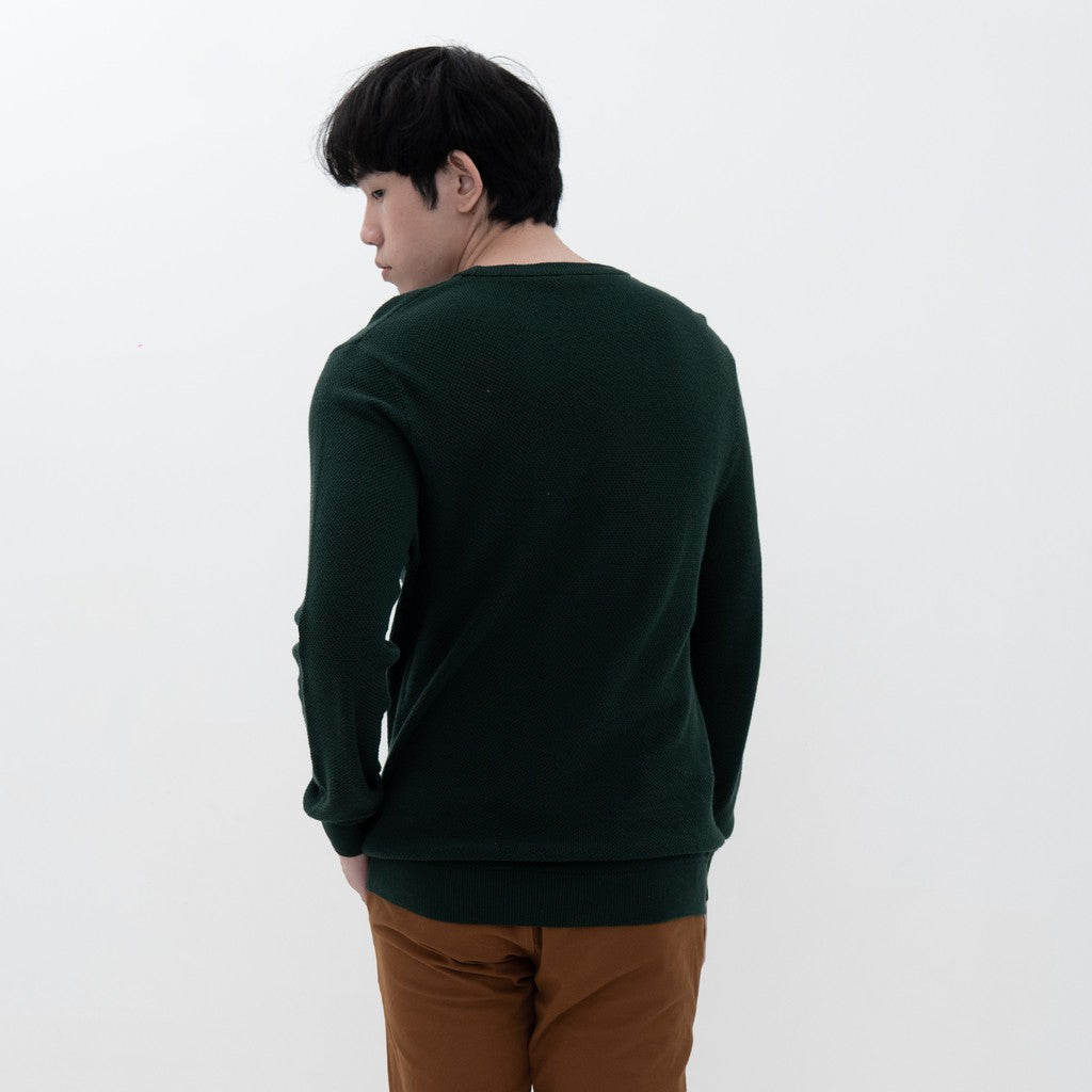 M231 Sweater Knit Panjang Hijau Botol 2174D