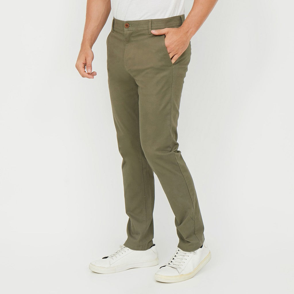 M231 Celana Panjang Pria Chinos Slim Fit Stretch Olive C1142