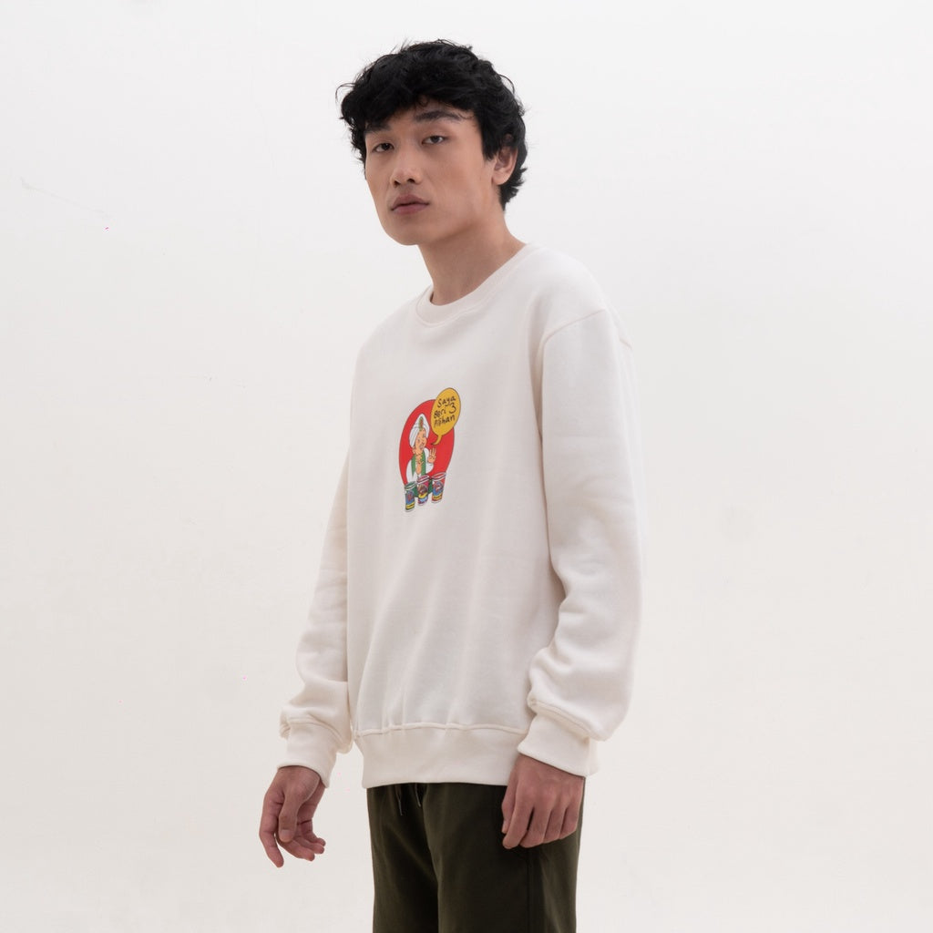 M231 x Hari Merdeka Sweater Crewneck Panjang Cream 2319B