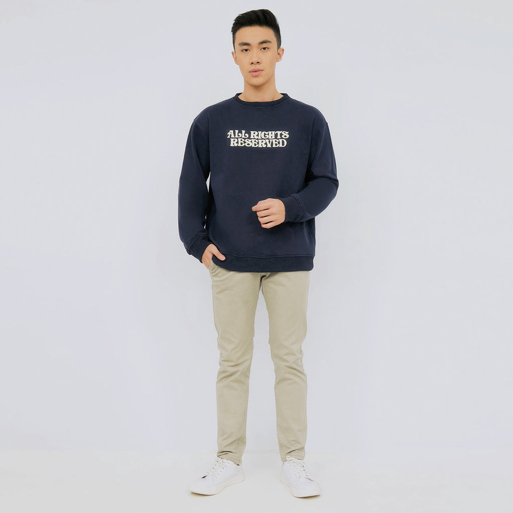 M231 Sweater Crewneck Panjang Navy 2220C