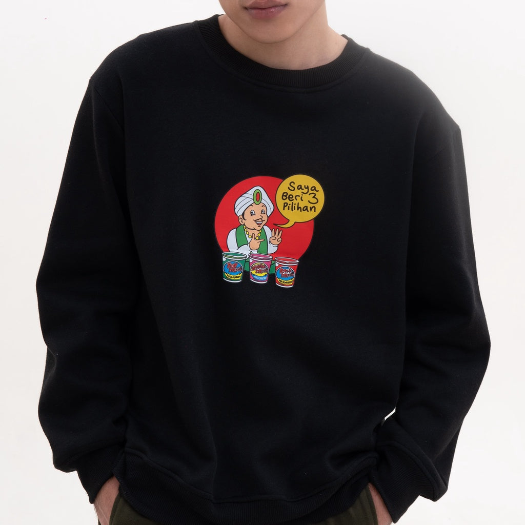 M231 x Hari Merdeka Sweater Crewneck Panjang Hitam 2319A