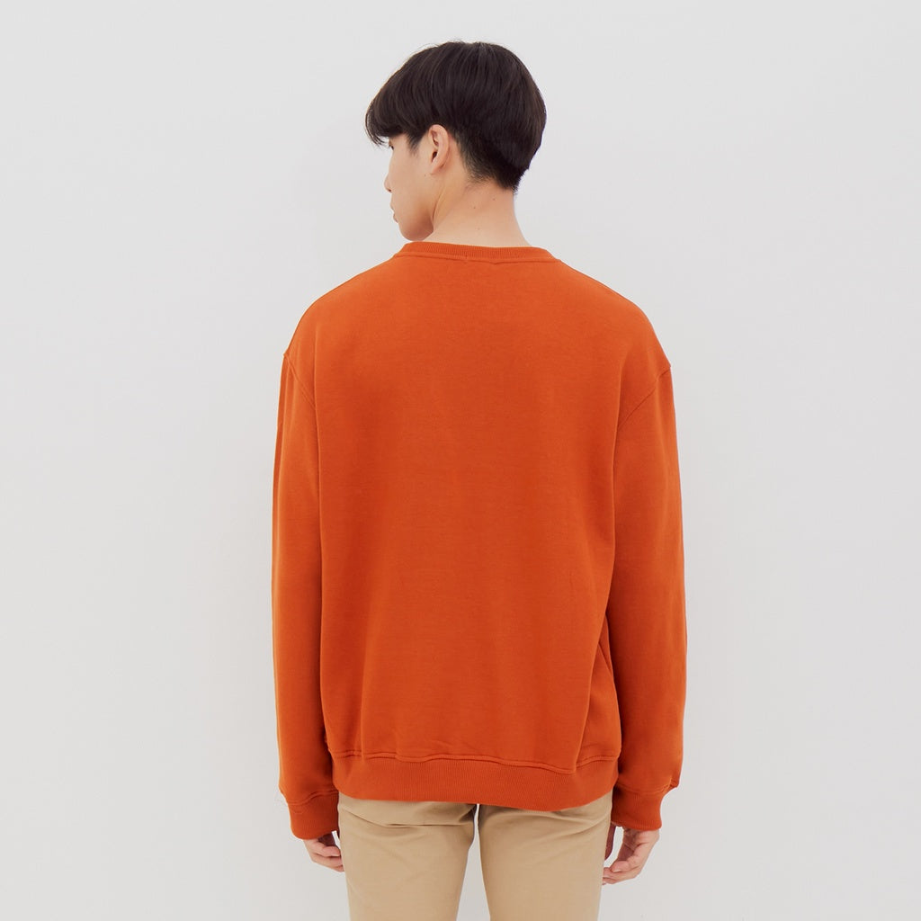 M231 Sweater Crewneck Panjang Terracotta 2220A