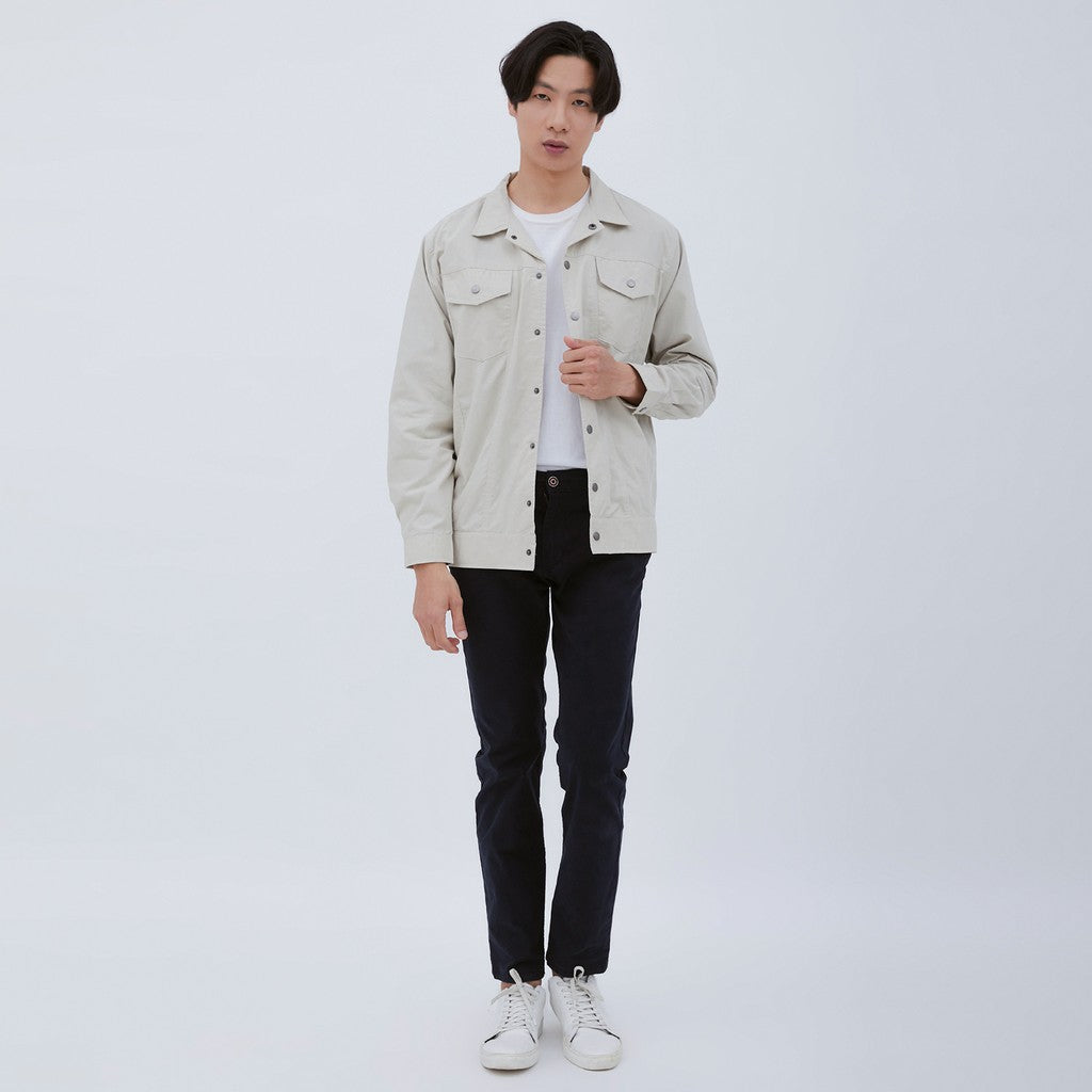 M231 Jaket Pria Coverall Panjang Cream 1876D