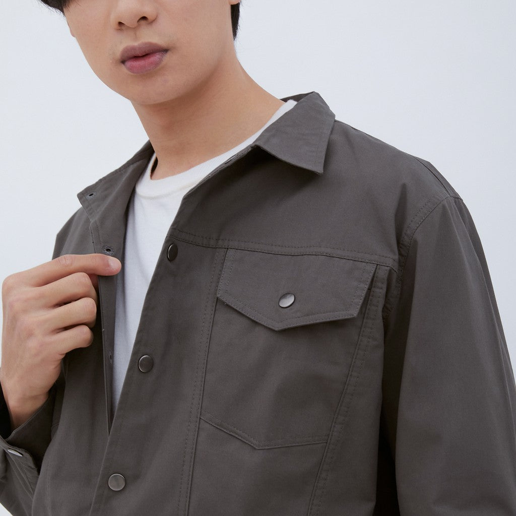 M231 Jaket Pria Coverall Panjang Abu 1876C