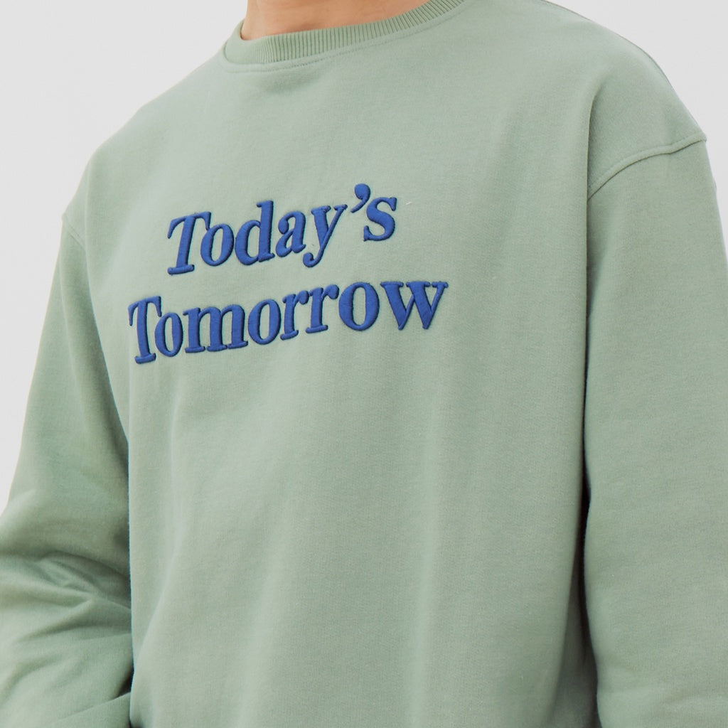 M231 Sweater Crewneck Panjang Sage Green 2219E
