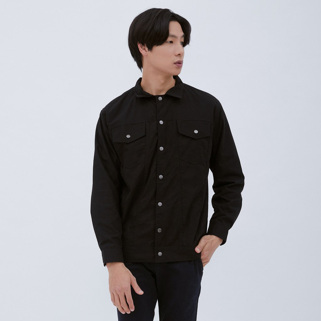 M231 Jaket Pria Coverall Panjang Hitam 1876A