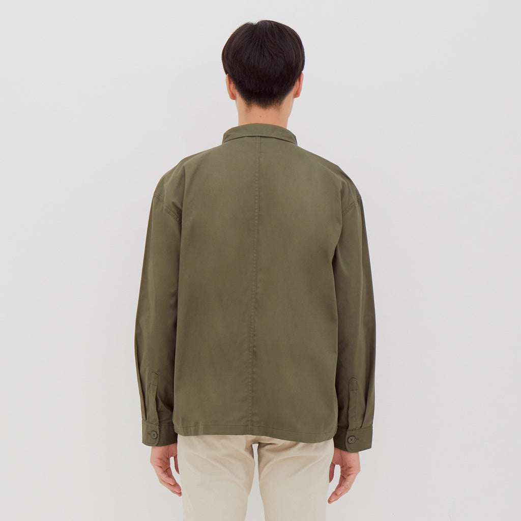 M231 Kemeja Jaket Pria Panjang Olive 2269C