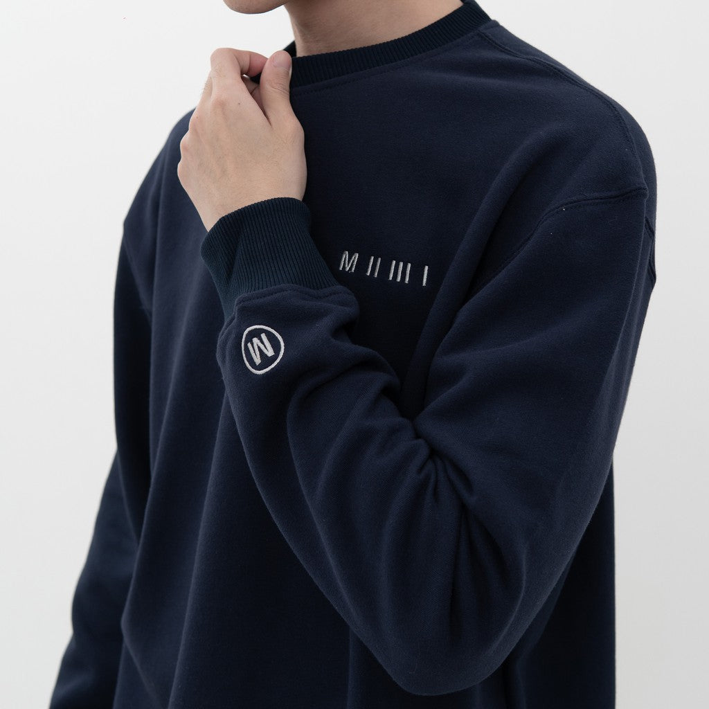 M231 Sweater Crewneck Panjang Navy 2198E