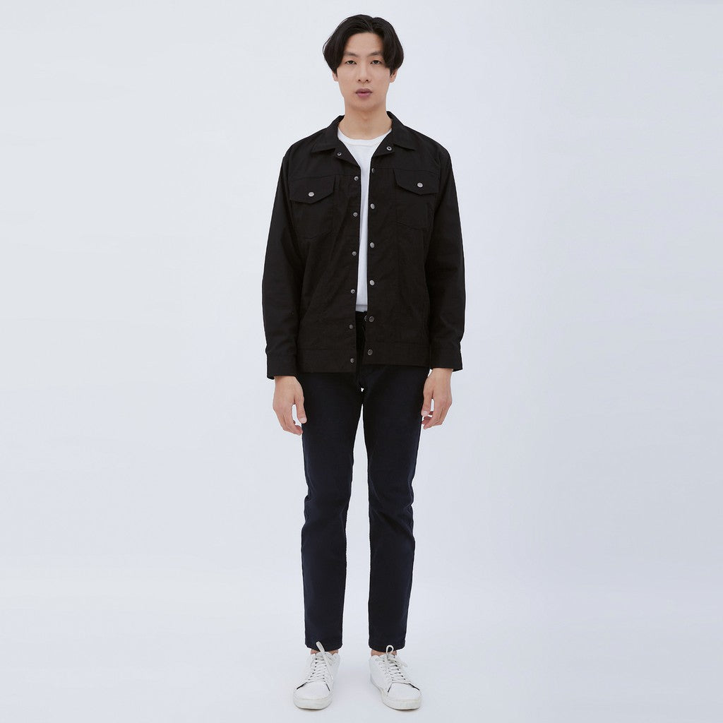 M231 Jaket Pria Coverall Panjang Hitam 1876A