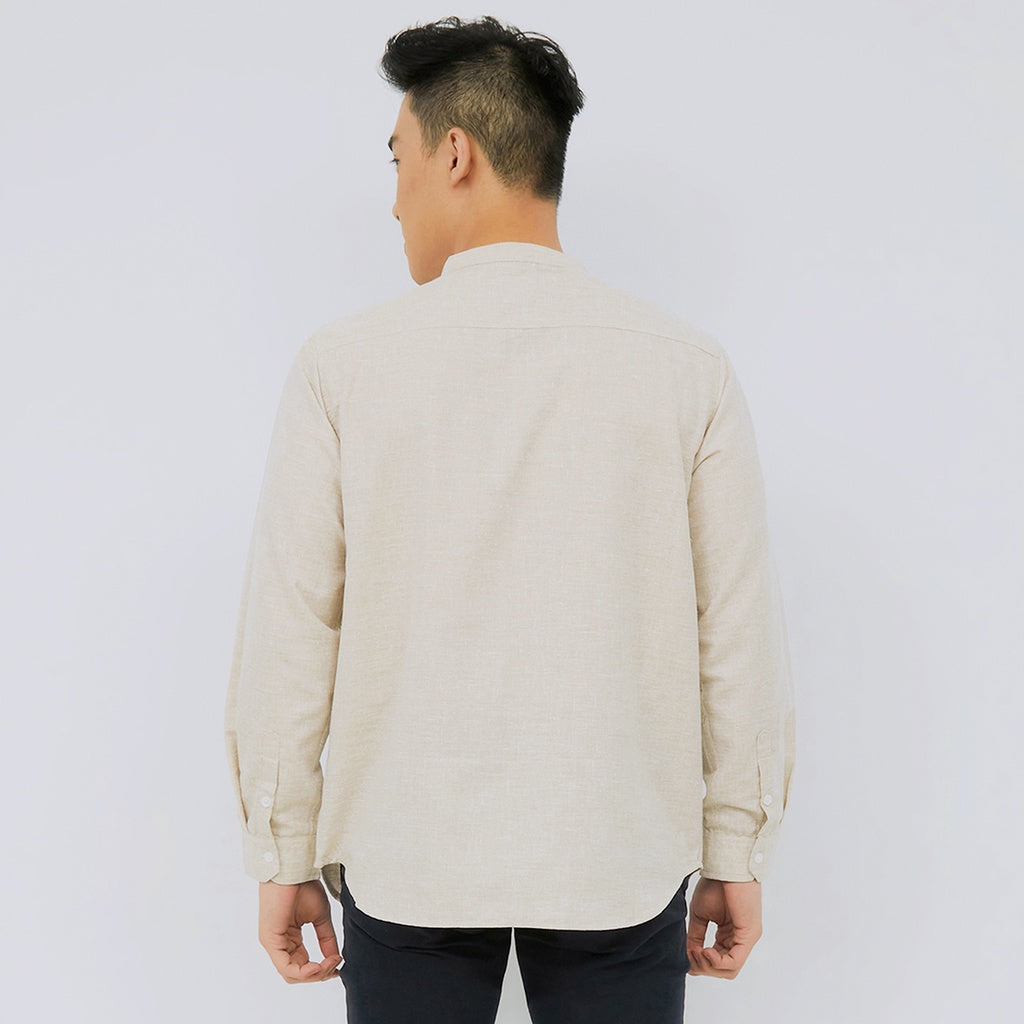 M231 Kemeja Pria Koko Panjang Cream 2381