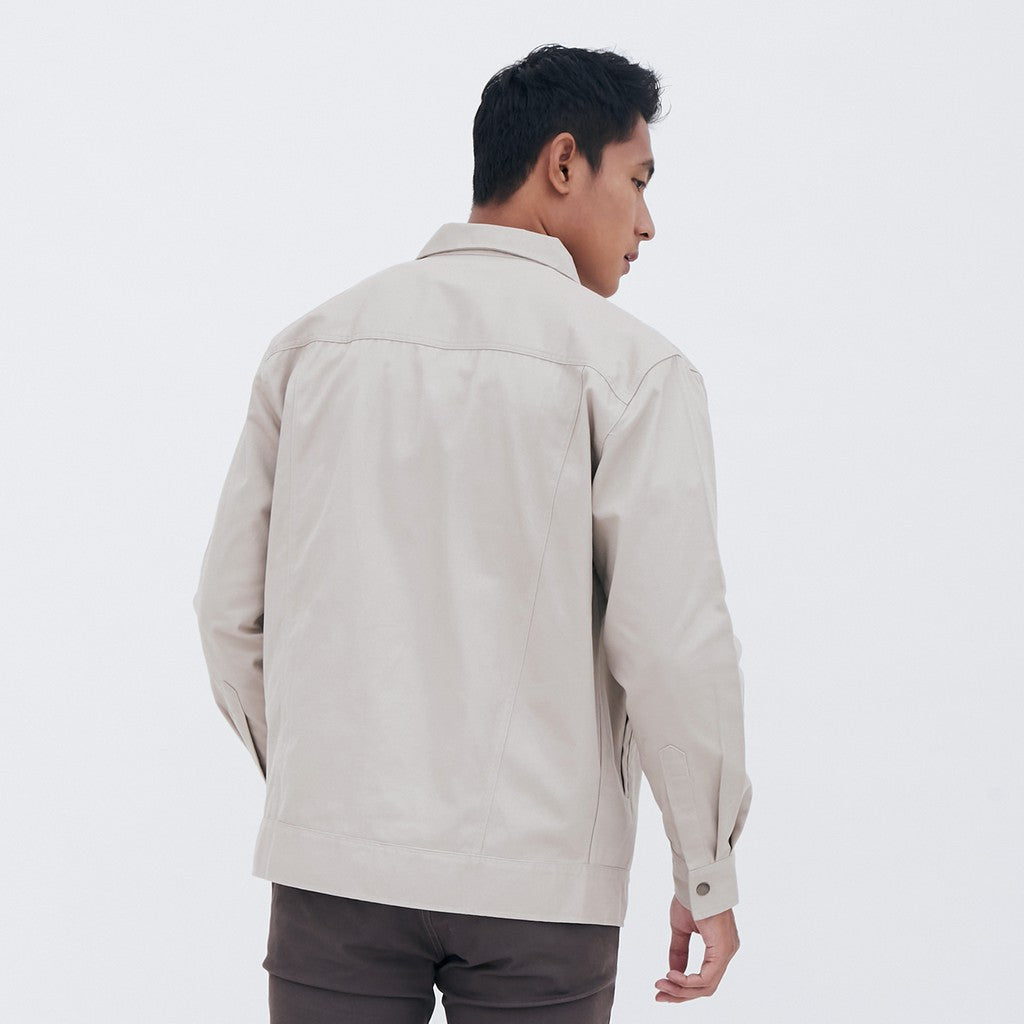 M231 Jaket Pria Coverall Panjang Cream 1957A