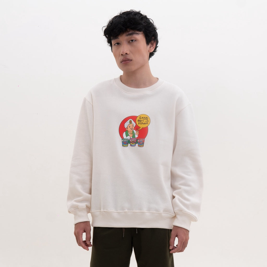 M231 x Hari Merdeka Sweater Crewneck Panjang Cream 2319B