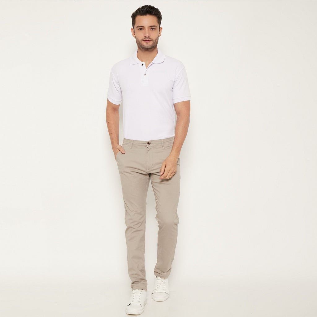 M231 Celana Panjang Pria Chinos Slim Fit Stretch Cream C1095