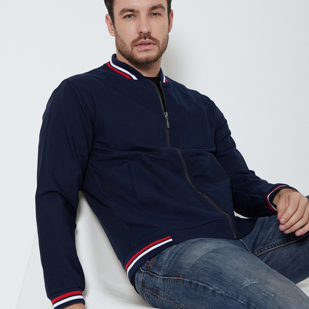 M231 Jaket Pria Oxford Panjang Warna Navy 1768B