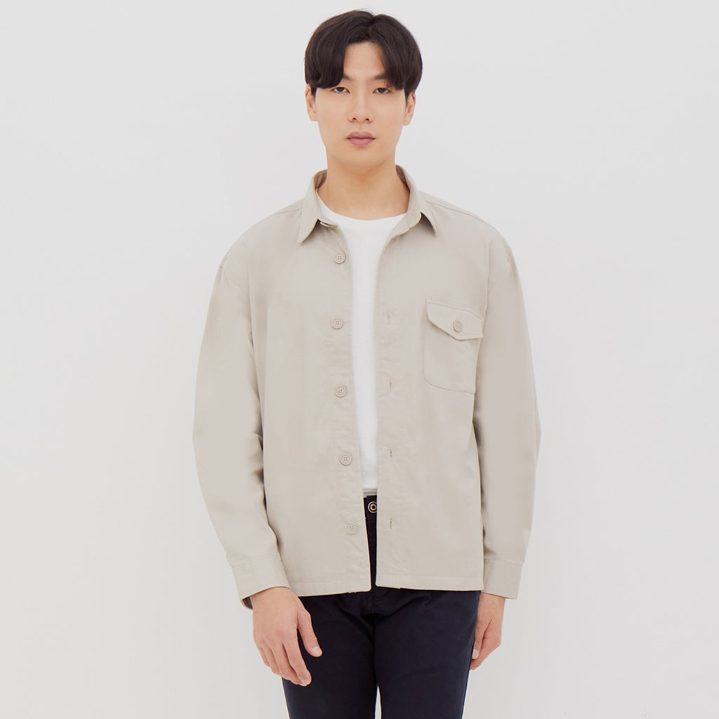 M231 Kemeja Jaket Pria Panjang Khaki 2269A
