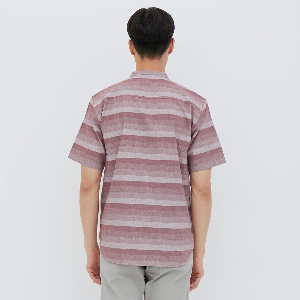 M231 Kemeja Pria Koko Pendek Maroon 2505A
