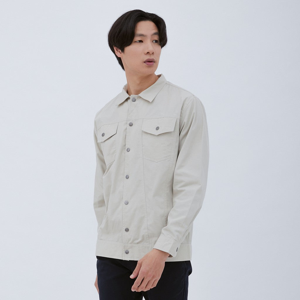 M231 Jaket Pria Coverall Panjang Cream 1876D